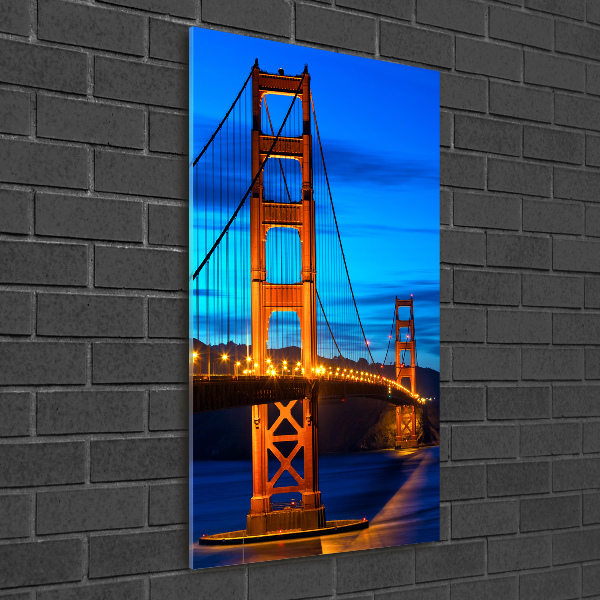 Foto auf glas vertikales San Francisco Brücke
