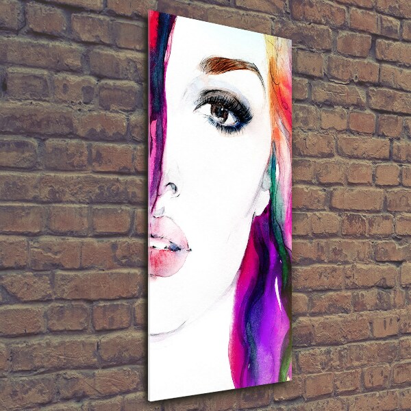 Bild aus glas vertikales Abstrakte Frau