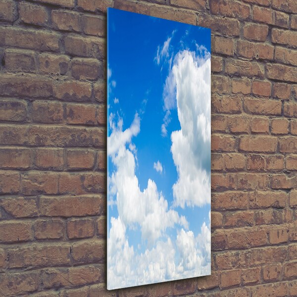 Bild aus glas vertikales Wolken am Himmel