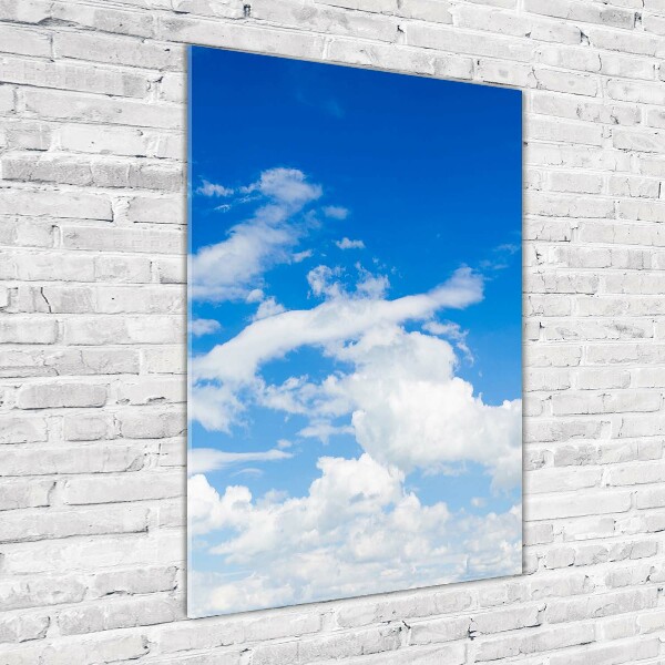 Bild aus glas vertikales Wolken am Himmel