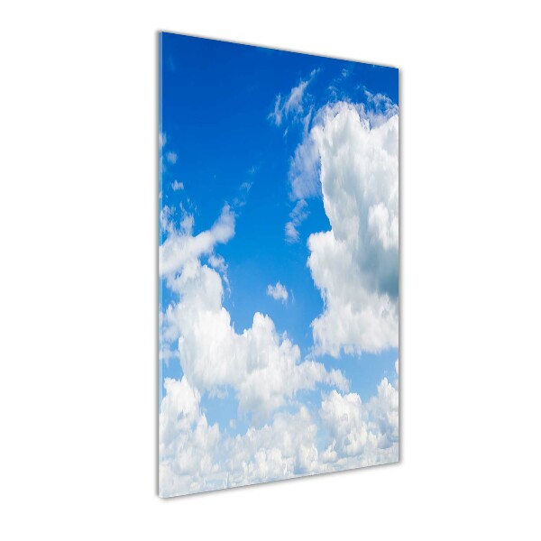 Bild aus glas vertikales Wolken am Himmel