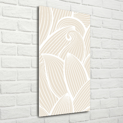 Bild aus glas vertikales Blütenblätter