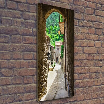 Bild aus glas vertikales Eine charmante Straße