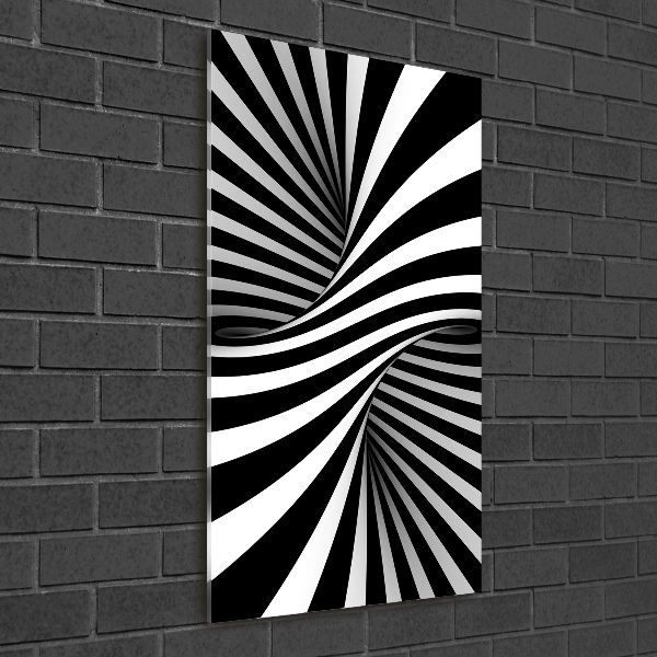 Glasbild vertikales Abstrakter Wirbel