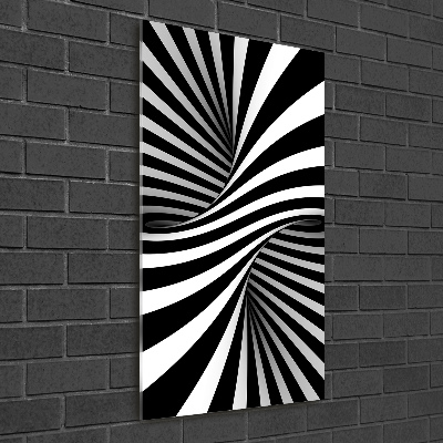 Glasbild vertikales Abstrakter Wirbel