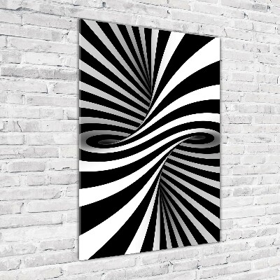 Glasbild vertikales Abstrakter Wirbel