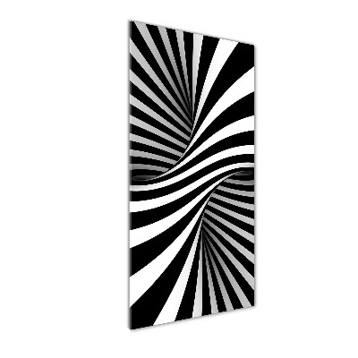 Glasbild vertikales Abstrakter Wirbel