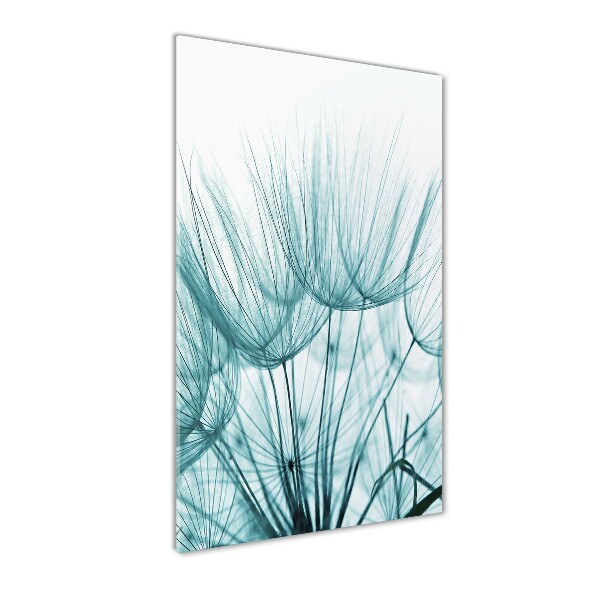 Glasbild vertikales Löwenzahnsamen