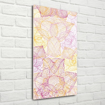 Bild aus glas vertikales Blumen