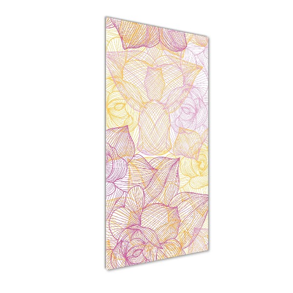 Bild aus glas vertikales Blumen