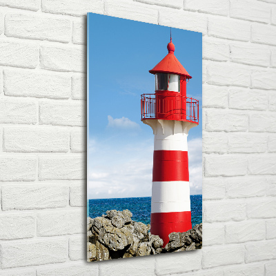 Bild aus glas vertikales Leuchtturm