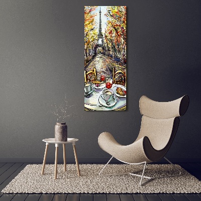 Foto auf glas vertikales Frühstück in Paris