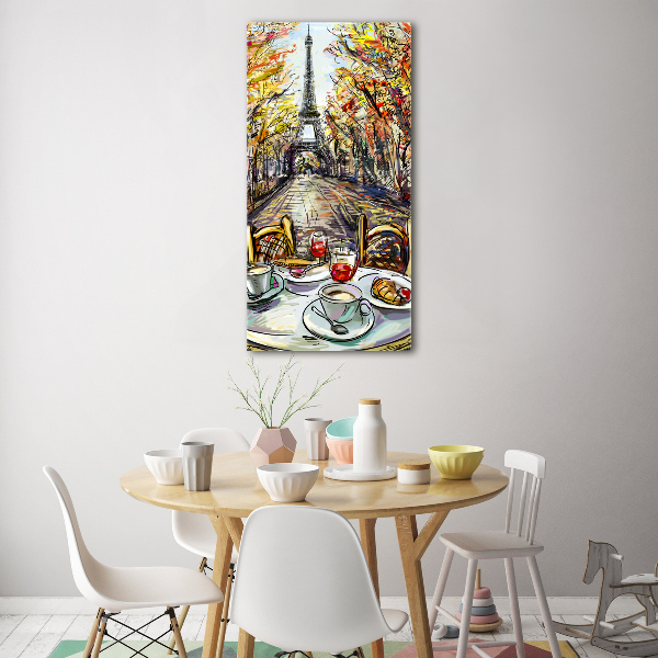 Foto auf glas vertikales Frühstück in Paris