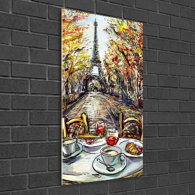 Foto auf glas vertikales Frühstück in Paris