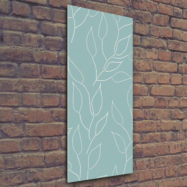Glasbild vertikales Blätter