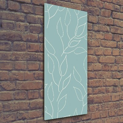 Glasbild vertikales Blätter