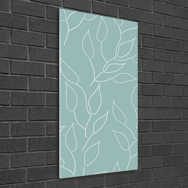 Glasbild vertikales Blätter