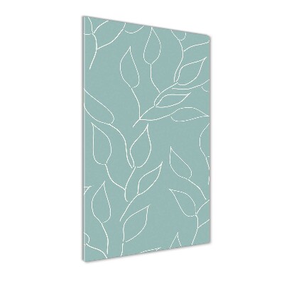 Glasbild vertikales Blätter