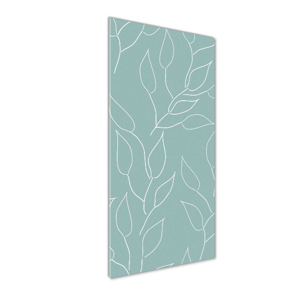 Glasbild vertikales Blätter
