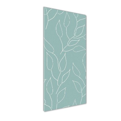 Glasbild vertikales Blätter