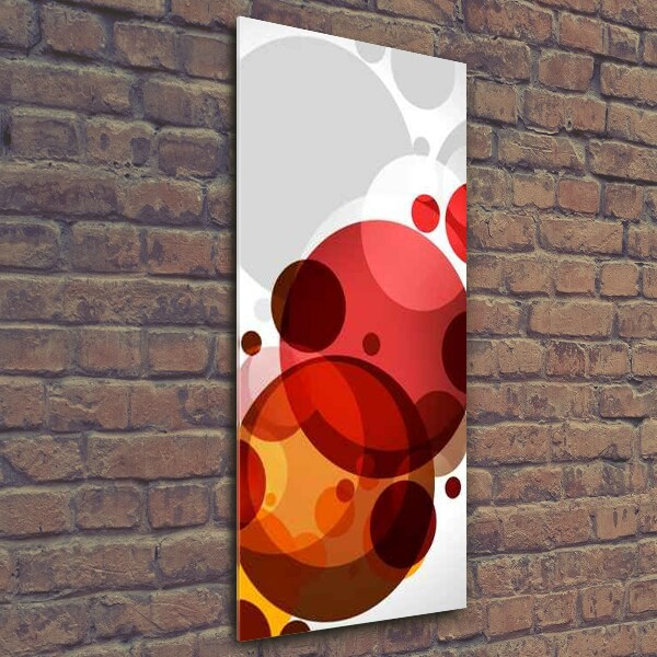 Glasbild vertikales Kreisabstraktion