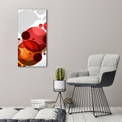 Glasbild vertikales Kreisabstraktion