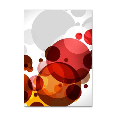 Glasbild vertikales Kreisabstraktion