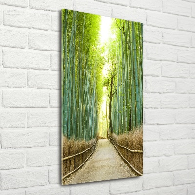 Bild aus glas vertikales Bambuswald