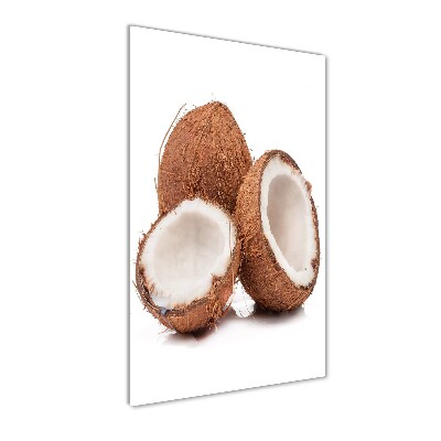 Bild aus glas vertikales Kokosnuss