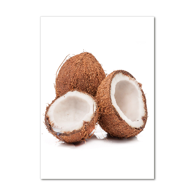 Bild aus glas vertikales Kokosnuss