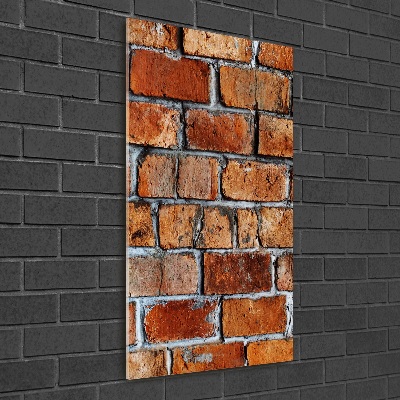 Foto auf glas vertikales Ziegelmauer