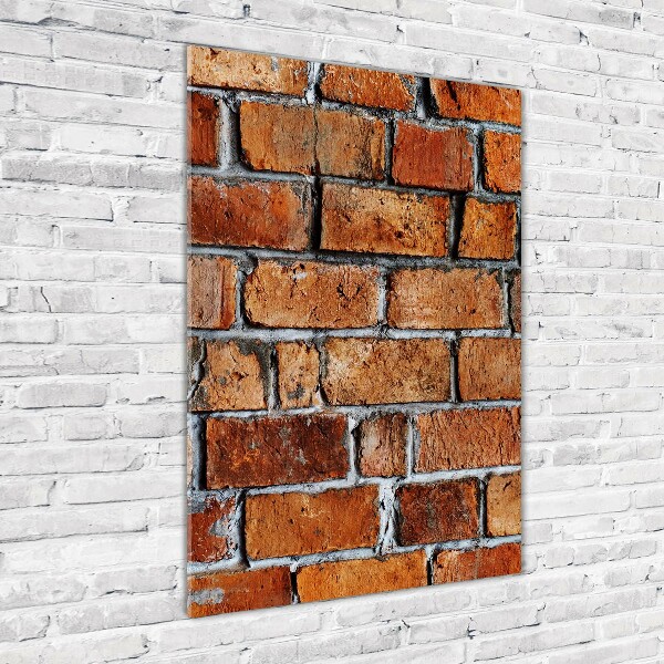 Foto auf glas vertikales Ziegelmauer