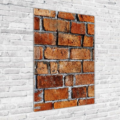 Foto auf glas vertikales Ziegelmauer