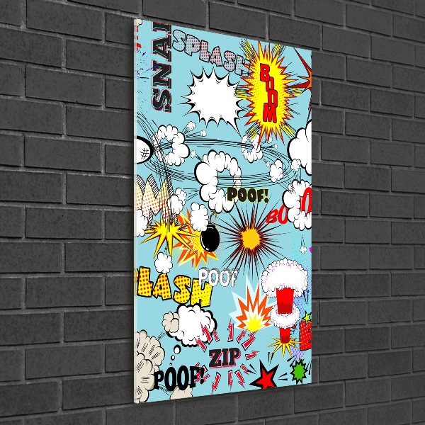 Foto auf glas vertikales Comics