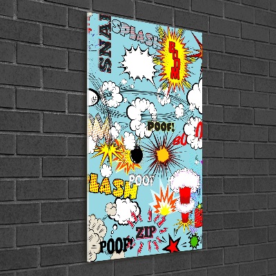 Foto auf glas vertikales Comics