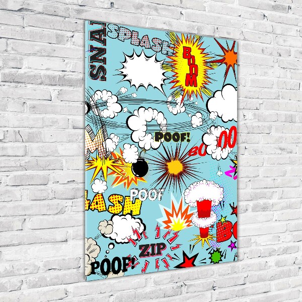 Foto auf glas vertikales Comics