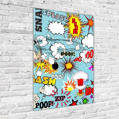 Foto auf glas vertikales Comics