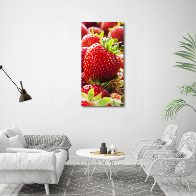 Foto auf glas vertikales Erdbeeren