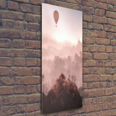 Bild aus glas vertikales Fliegende Ballons Wald