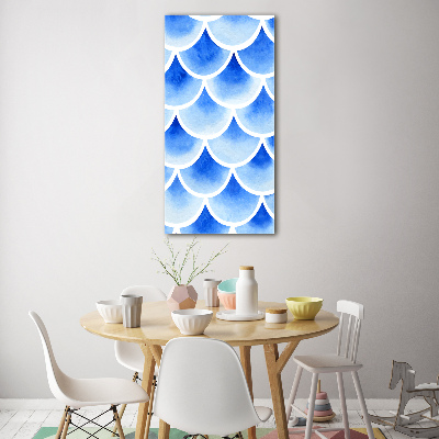Glasbild vertikales Fischschuppen