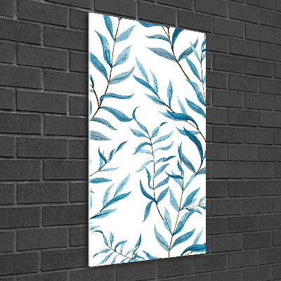 Foto auf glas vertikales Blätter