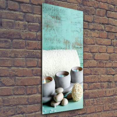 Bild aus glas vertikales Kerzen