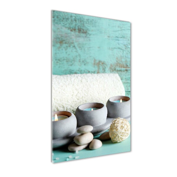 Bild aus glas vertikales Kerzen