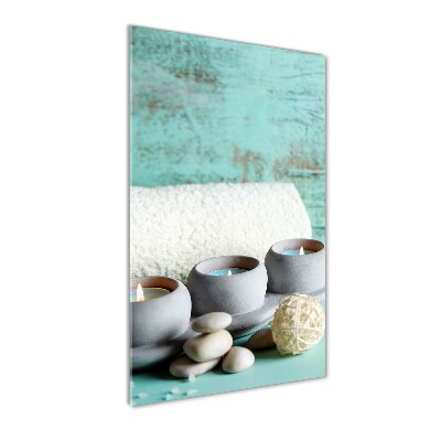 Bild aus glas vertikales Kerzen