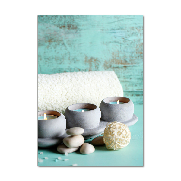 Bild aus glas vertikales Kerzen