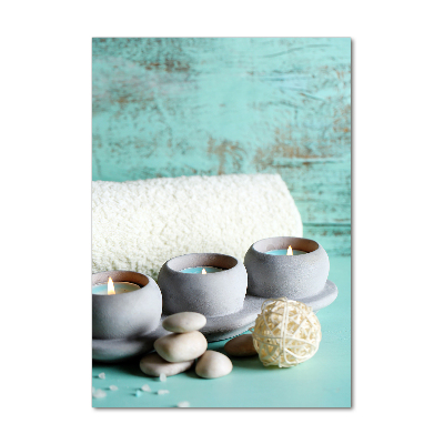 Bild aus glas vertikales Kerzen