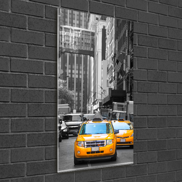 Foto auf glas vertikales New Yorker Taxis