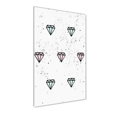 Bild aus glas vertikales Diamanten