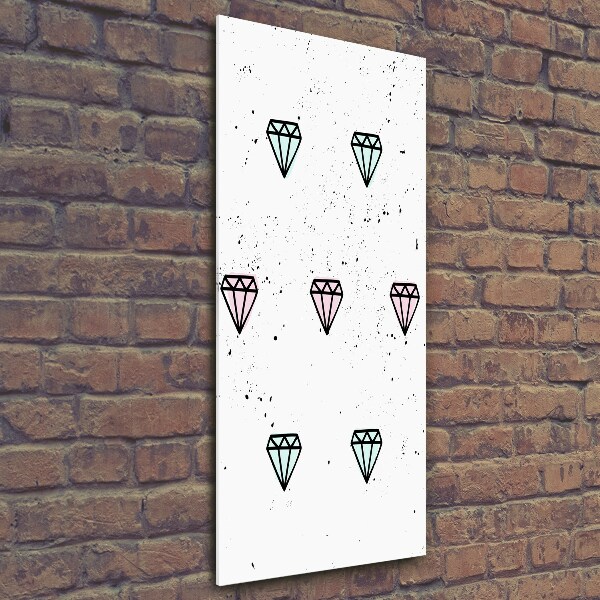 Bild aus glas vertikales Diamanten