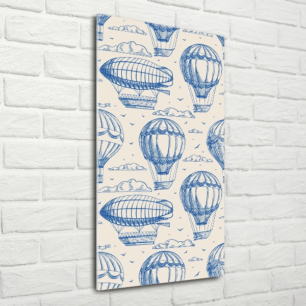 Bild aus glas vertikales Luftschiffe und Ballons